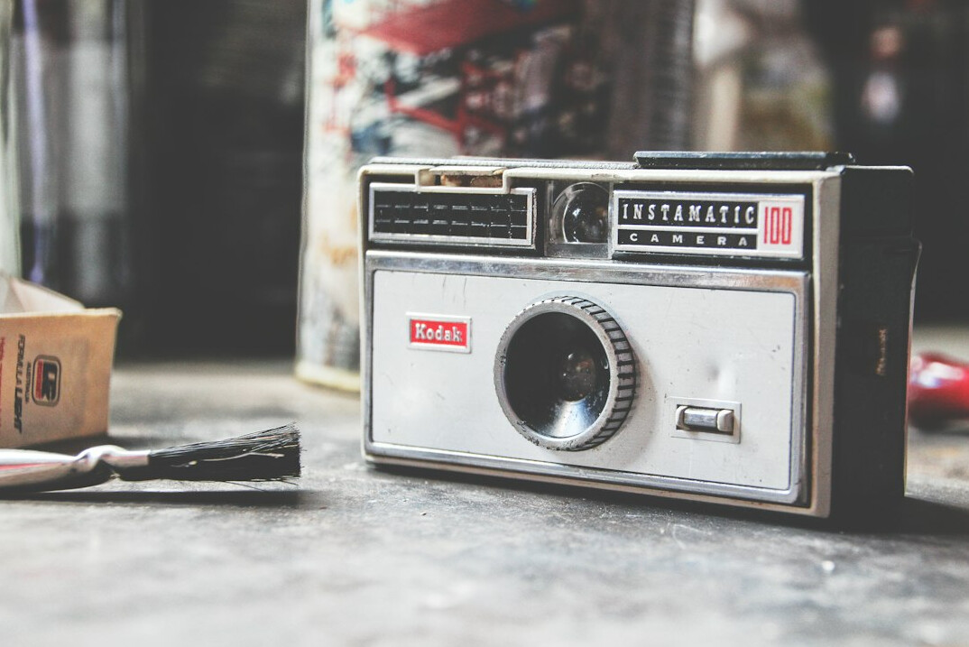Vintage film camera on a set
